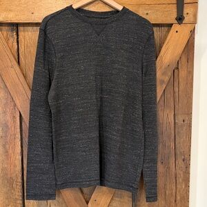APT. 9 Men’s Large Thermal Charcoal Gray Heather Long-Sleeve T-shirt